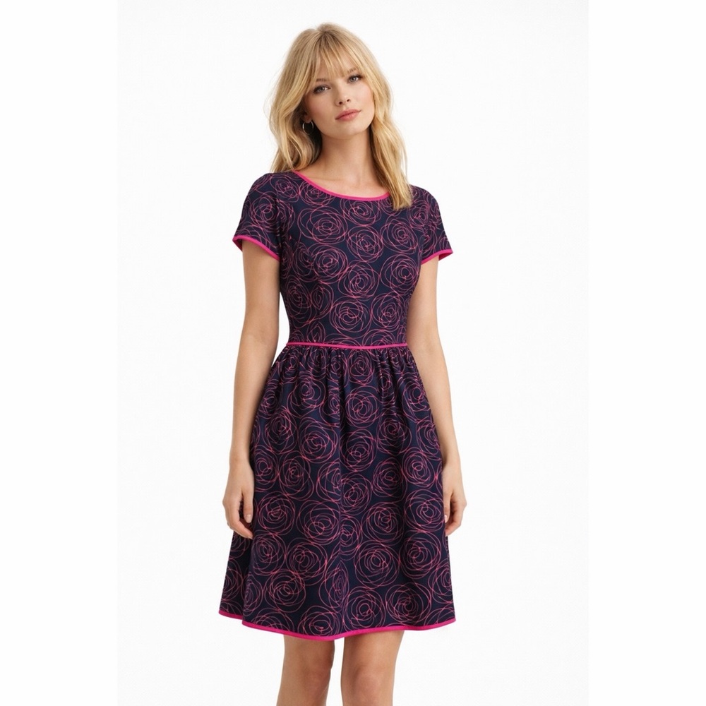 $1700 Oscar de la renta cotton fit and flare dress